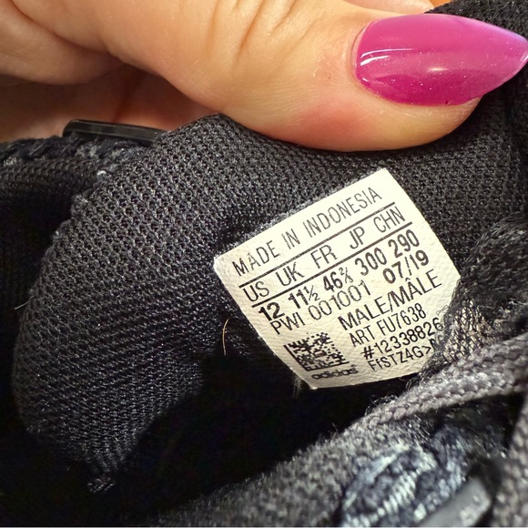 Adidas Ultimashow Black and White Running Shoes Mesh Comfort FU7638 Mens 12 - Picture 6 of 8